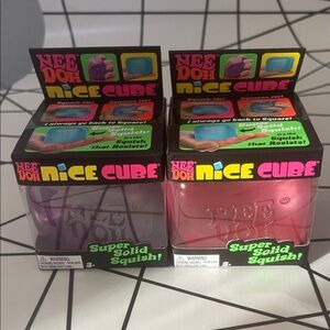 Nice Cube Super Solid Squish Toy - Purple and Pink